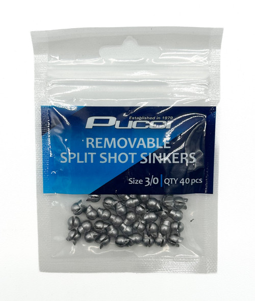 Pucci Split Shot Sinkers - 3/0 (40pk)