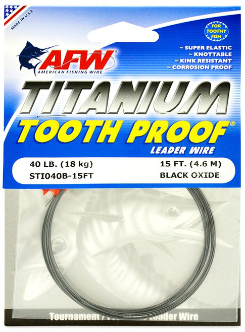 AFW Titanium Tooth Proof Leader Wire - Black Oxide