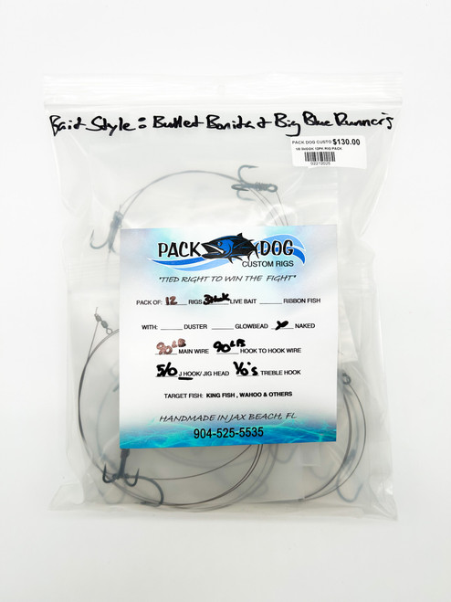 Pack Dog Wahoo/Kingfish Rigs Pack - 12pk