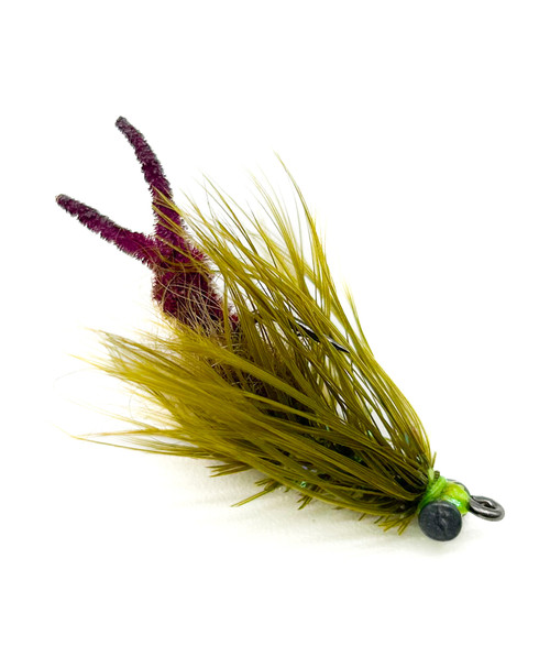 Strong Arm Hackle Crab (Olive & Wine) - Tied by Collin Morrill