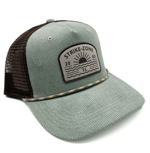 S-Z Cord Trucker Hat - Sage & Brown
