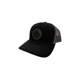 Black Gray Hat - Black Tripod Patch