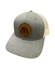 Gray/White Hat - Tan Tripod Patch