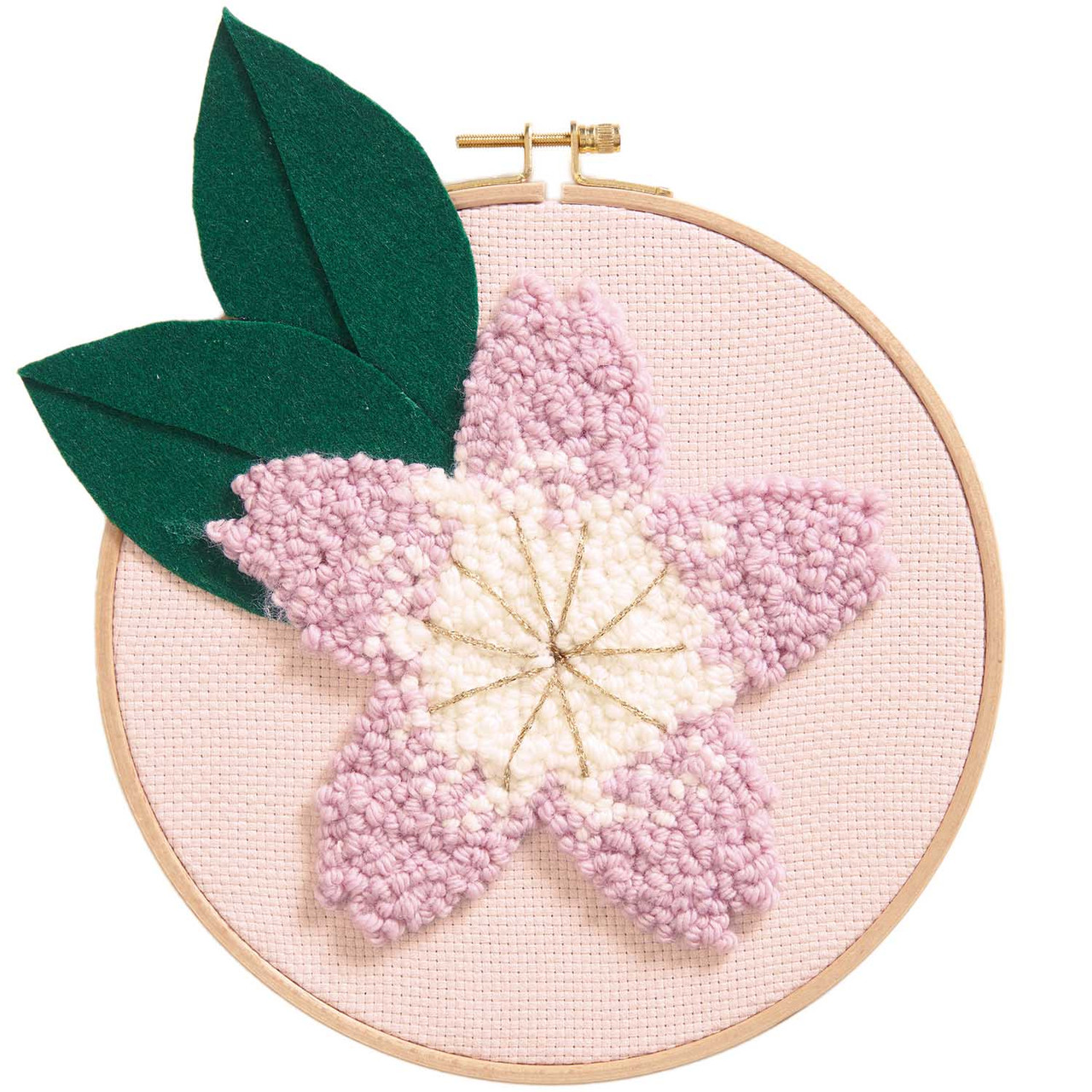 Beginner Punch Needle Kit - Pink Peony