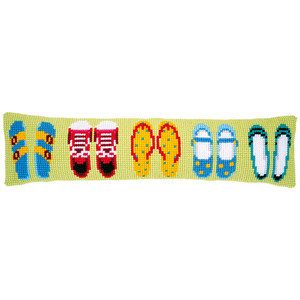 Vervaco Vervaco Summer Shoes Draft Stopper Cross Stitch Kit, 80x20cm Vervaco Vervaco Summer Shoes Draft Stopper Cross Stitch Kit, 80x20cm