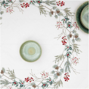 Rico Design Rico Design Christmas Wreath Table Cloth Embroidery Kit 90x90cm Rico Design Rico Design Christmas Wreath Table Cloth Embroidery Kit 90x90cm
