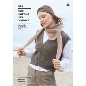 Rico Design Rico Knitting Idea 1126 Waistcoat and Headband Rico Design Rico Knitting Idea 1126 Waistcoat and Headband