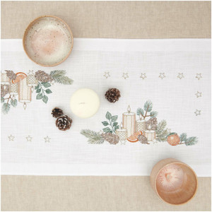 Rico Design Rico Design Xmas Candles Table Runner Embroidery Kit 45x100cm