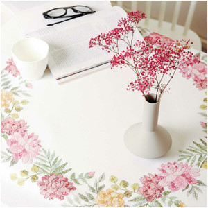 Rico Design Chrysanthemum Tablecloth Embroidery Kit 90x90cm Rico Design Chrysanthemum Tablecloth Embroidery Kit 90x90cm