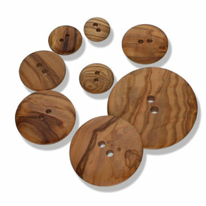 Seco Knopf Wooden Classic Two Hole Button 11-15-20mm Seco Knopf Wooden Classic Two Hole Button 11-15-20mm