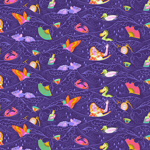 Tula Pink Curiouser & Curiouser - Sea Of Tears (Half Metre)