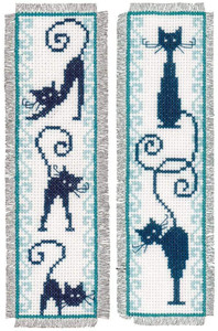 Vervaco Vervaco - Bookmark Cheerful Cats Cross Stitch Kit Set of 2
