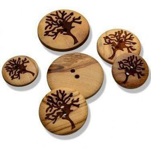 Seco Knopf Wooden Button With Motif Seco Knopf Wooden Button With Motif