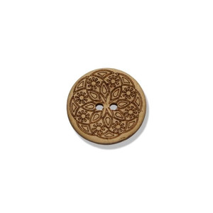 Seco Knopf Coconut Button With Flowery Motif 20-25-34 mm Seco Knopf Coconut Button With Flowery Motif 20-25-34 mm