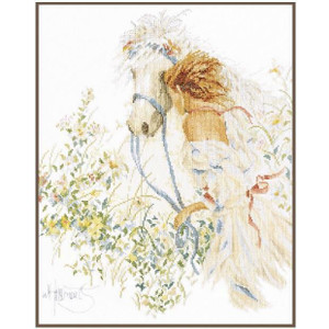 Lanarte Lanarte Horse and Flowers Cross Stitch Kit
