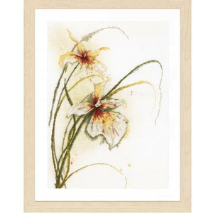 Lanarte Lanarte Orchid Flower Cross Stitch Kit Lanarte Lanarte Orchid Flower Cross Stitch Kit