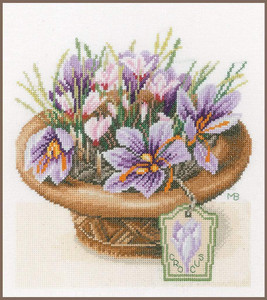 Lanarte Lanarte Crocus Flowers Cross Stitch Kit