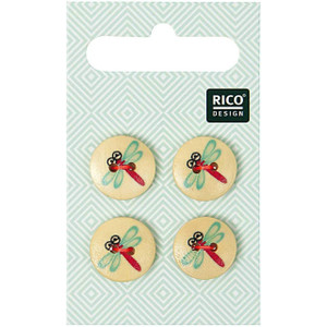 Rico Design Rico Design Button With Dragonfly 15mm Rico Design Rico Design Button With Dragonfly 15mm