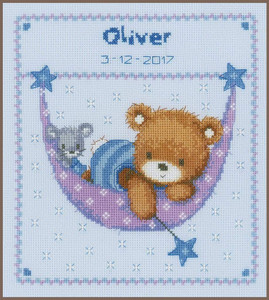 Vervaco Vervaco Little Bear In Hammock Cross Stitch Kit Vervaco Vervaco Little Bear In Hammock Cross Stitch Kit