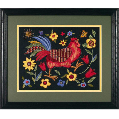 Dimensions Dimensions Rooster On Black Cross Stitch Kit