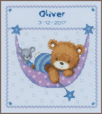 Vervaco Vervaco Little Bear In Hammock Cross Stitch Kit