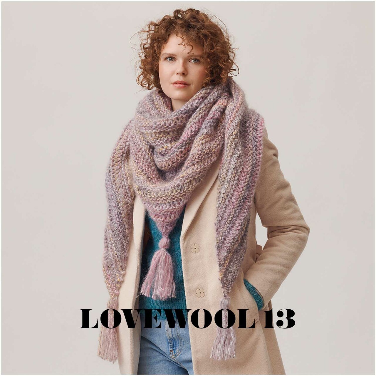 【LIDNM】WOOL MOHAIR MELANGE STOLE LIDNM】WOOL MOHAIR MELANGE STOLE