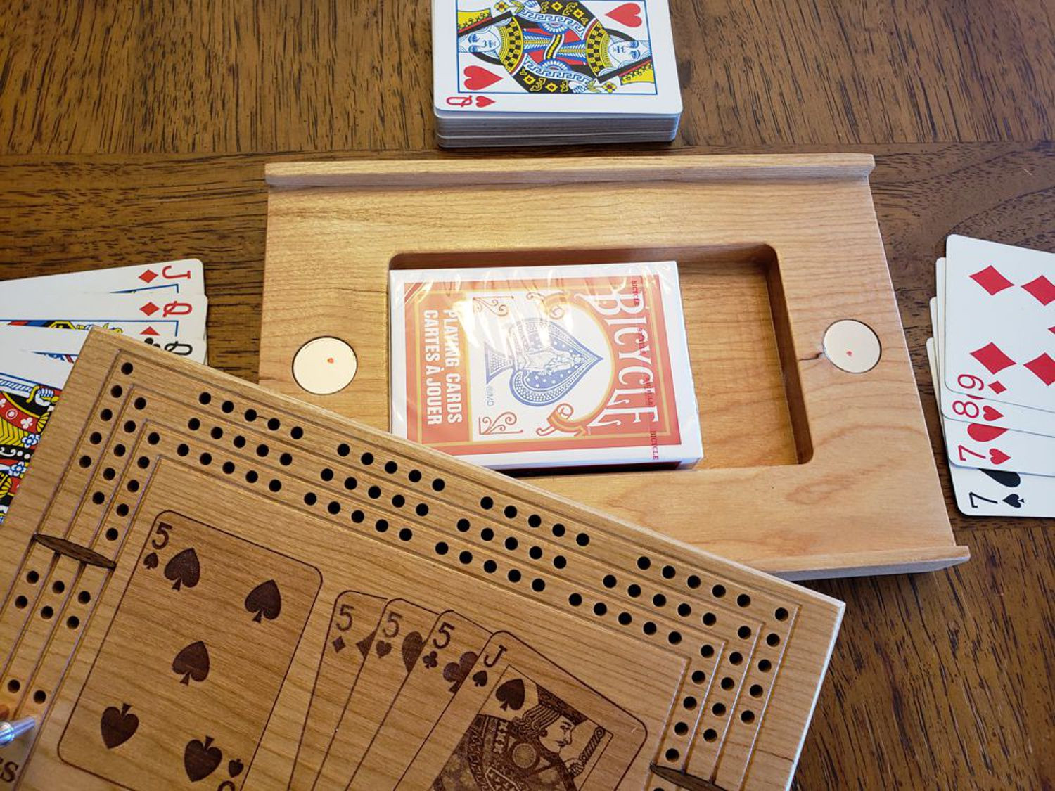 Harry Potter Inspired Marauder's Map Cribbage Board Unique Wood Products