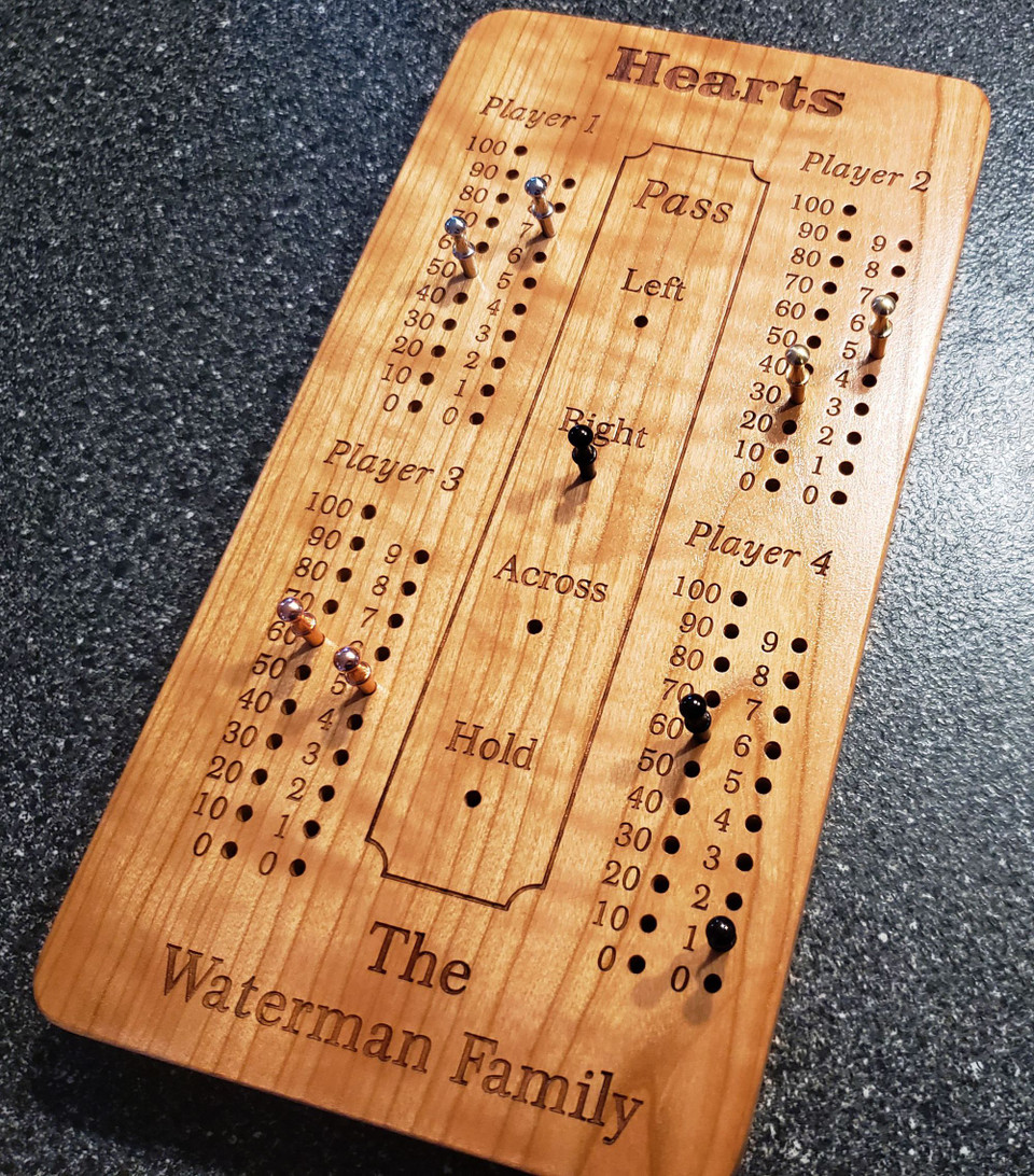Hand and Foot Canasta Scoreboard - Unique Wood Products