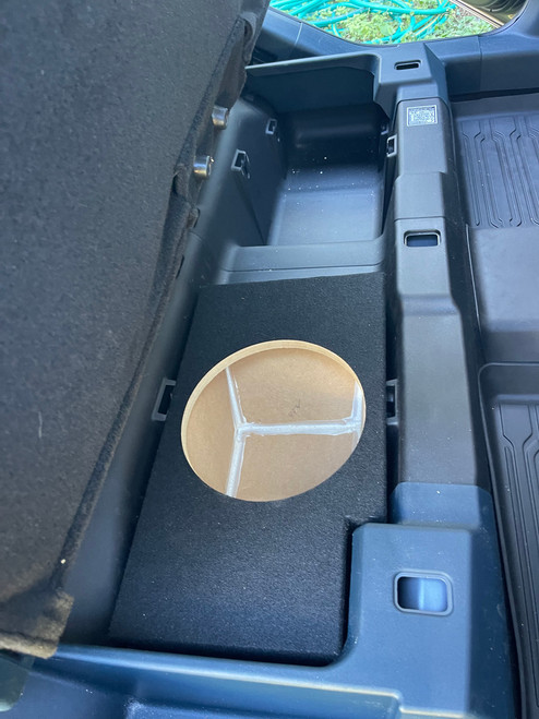 Ford 2022-2026 Maverick Single 8" or 10" Subwoofer Box WITH Amp Mount Board  (choose drivers or pass side)