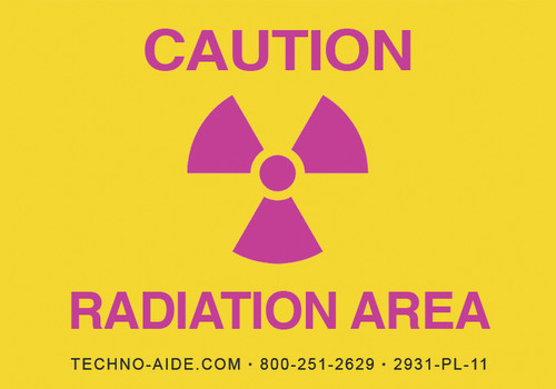 "Caution Radiation Area" Room Sign
