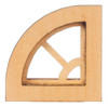 OakridgeStores.com | ALESSIO - Quarter Round Window with Grill Design - Dollhouse Miniature (2132Q)