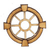 OakridgeStores.com | ALESSIO - 1/2 Scale Round Window with Keystone Trim - Dollhouse Miniature (2133HS)