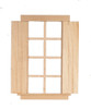 OakridgeStores.com | ALESSIO - Window, 4 Over 4 with Shutters - Dollhouse Miniature (404)