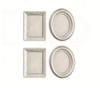 OakridgeStores.com | AZTEC - Assorted Silver Frames - 4 pieces - Dollhouse Miniature (G7514)
