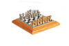 OakridgeStores.com | AZTEC - Chess Set On Board Oak - Dollhouse Miniature (S1627B)
