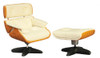 OakridgeStores.com | AZTEC - 1/2 scale Lounge Chair with Ottoman Cream - Dollhouse Miniature (T0270)