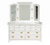 OakridgeStores.com | AZTEC - Slat Dresser With Triple Mirror - Dollhouse Miniature (T5597)
