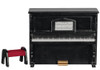 OakridgeStores.com | AZTEC - Upright Piano with Bench Black - Dollhouse Miniature (T5952)