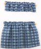 OakridgeStores.com | Barbara Obrien - Cafe Curtains: Blue - Dollhouse Miniature (70033)