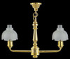 OakridgeStores.com | CIR-KIT ELECTRICAL - 2 Up-Arm Bell Shade Chandelier - Dollhouse Miniature (3007)