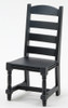 OakridgeStores.com | CLASSICS DOLLHOUSE - Ladder Back Side Chair, Black - Dollhouse Miniature (10999)