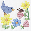 OakridgeStores.com | Jack Dempsey - Birds & Flowers Jack Dempsey Stamped White Quilt Blocks 18"X18" 6/Pkg (732 852) 013155478525
