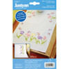 OakridgeStores.com | Janlynn Stamped Embroidery Dresser Scarf 14"X35" - Tulip Garden (21-1115) 029064211153
