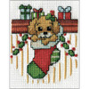 OakridgeStores.com | Design Works - Counted Cross Stitch Kit 2"X3" - Puppy In Stocking Mini (18 Count) (DW510) 021465005102