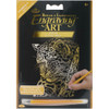 OakridgeStores.com | ROYAL BRUSH - Gold Foil Engraving Art Mini Kit 5"X7" - Leopard In Tree (GOLMIN 103) 090672944092