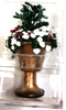 RESALE SHOP - Dollhouse 1" Scale Floral Arrangement for Tabletop in Brass Vase - OOAK - NEW