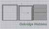 OakridgeStores.com | Oakridge Minis - Residential Garage Door with Panels, Frame and Trim - G Scale 1:24 Model Miniature - 1001-24