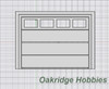 OakridgeStores.com | Oakridge Minis - Residential Garage Door with Windows, Panels, Frame and Trim - HO Scale 1:87 Model Miniature - 1002-87