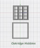 OakridgeStores.com | Oakridge Minis - 48" x 72" 3 Pane Casement Window with Colonial Grid Grille and Frame - HO Scale 1:87 Model Miniature - 1007-87