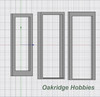 OakridgeStores.com | Oakridge Minis - Commercial Glass Door with Frame and Trim - 3' x 7' Scale Size - 1:32 Scale Model Miniature - 1016-32